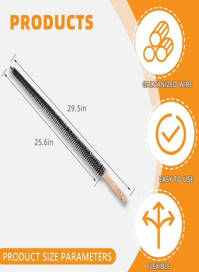 KEUYE Fridge Coil Cleaning Brush,29.5Inch Long Handle Coil Brush for Fridge,Crevice Stanless Steel Cleaning Brush,Bendable,2Pack - Image 2